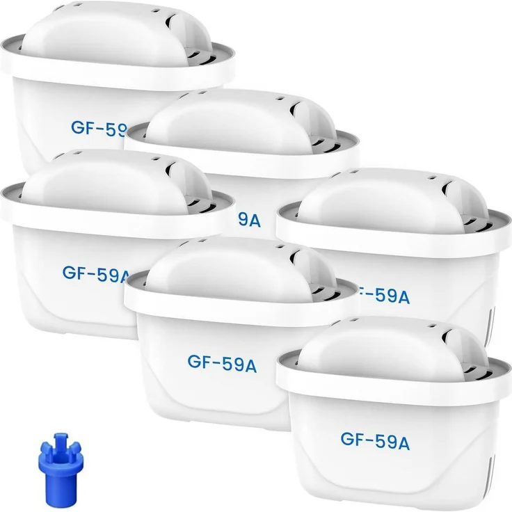 GLACIER FRESH Wasserfilter Kartuschen Ersatz für Brita Maxtra Pro 6er-Pack, reduziert PFAS, Chlor und Metalle, weiß