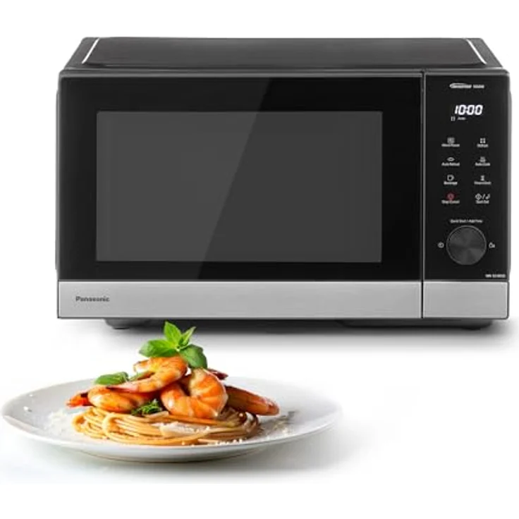 Panasonic NN-SD38QSEPG Solo-Mikrowelle 29L, 1000 W, Inverter-Technologie, 11 Automatikprogramme, Schwarz & Edelstahl – Bild 1