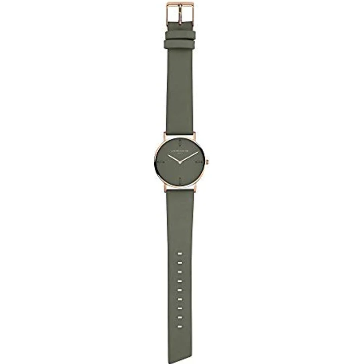 Liebeskind Berlin DamenArmbanduhr Analog Quarz Leder LT-0204-LQ, Roségold mit Olivgrünem Lederband, Extra-flaches Gehäuse, 5 Bar wasserdicht – Bild 5