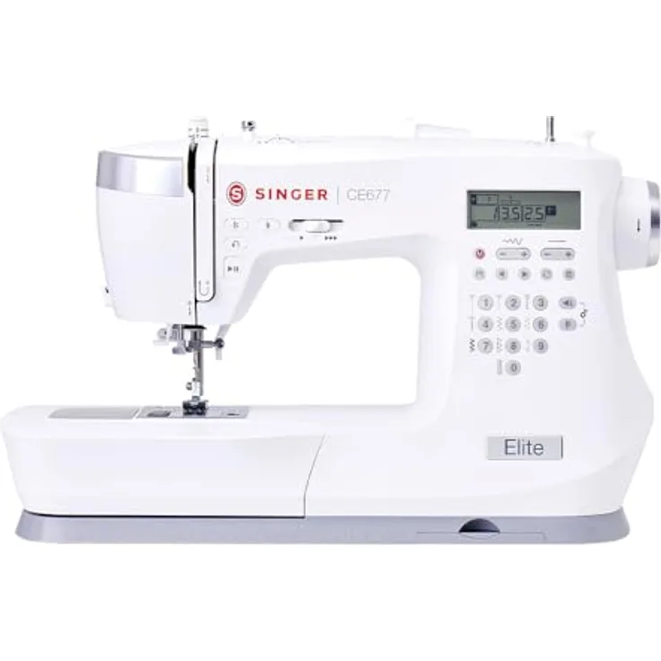 SINGER Elite »CE677« Computernähmaschine mit 200 Stichen, LCD-Display und integriertem Nadeleinfädler