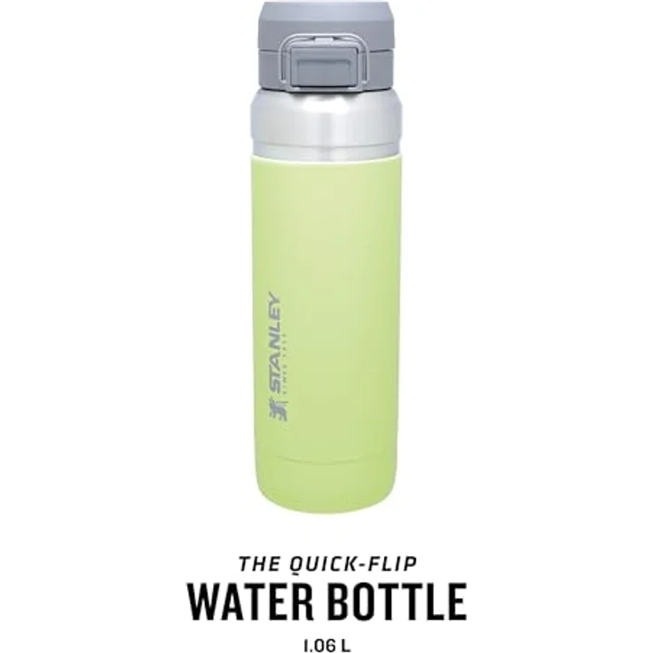 STANLEY Quick Flip Trinkflasche Edelstahl 1.06L - Hält 18+ Stunden Kalt - BPA-frei - Spülmaschinenfest - Auslaufsicher - Citron – Bild 3