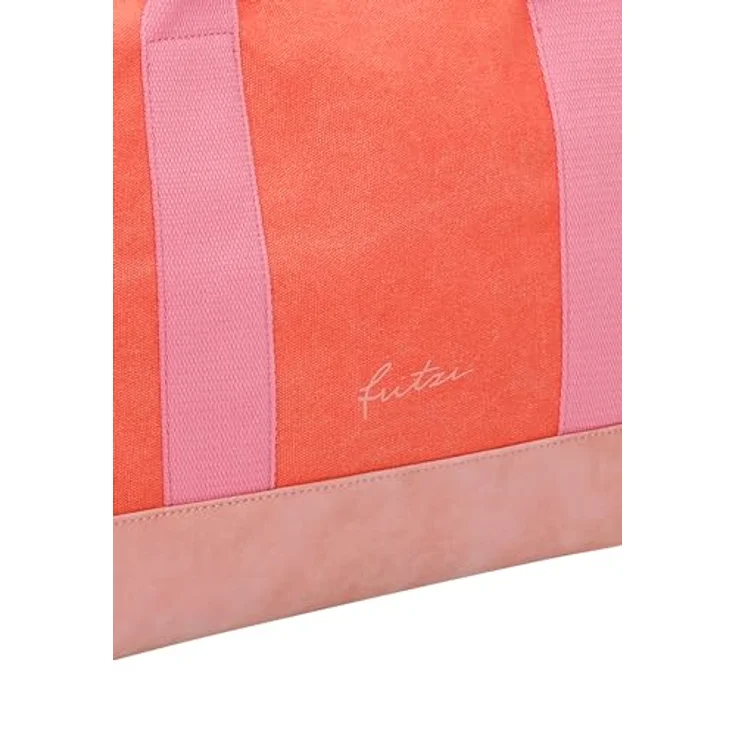 Fritzi aus Preußen Handtasche, große Canvas Tasche 40 cm, pink, rosa, mit abnehmbarem Schulterriemen für Crossbody-Tragen – Bild 7