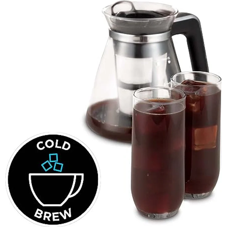 Russell Hobbs Kaffeemaschine [Barista: Brühstärkeneinstellung, Cold Brew-Funktion, Milchaufschäumer] Attentiv - Digitale Touch-Bedienfläche (programmierbarer Timer) Filterkaffeemaschine 26230-56 – Bild 2