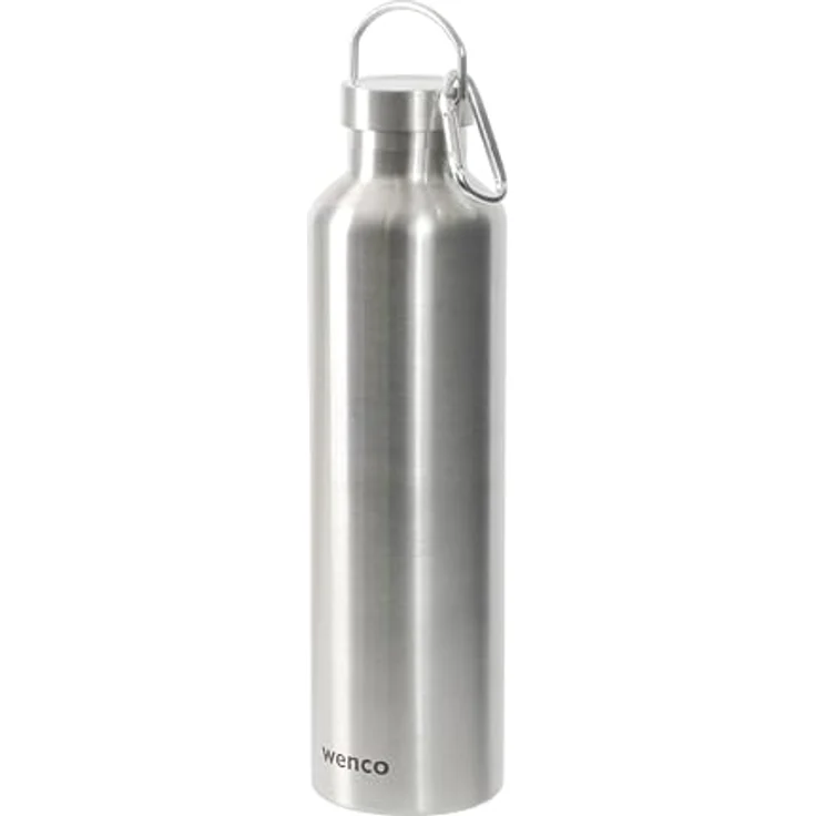 wenco Edelstahl Trinkflasche 1l, isoliert und auslaufsicher für kalte und heiße Getränke, mit Teesieb, BPA-frei, silber – Bild 2