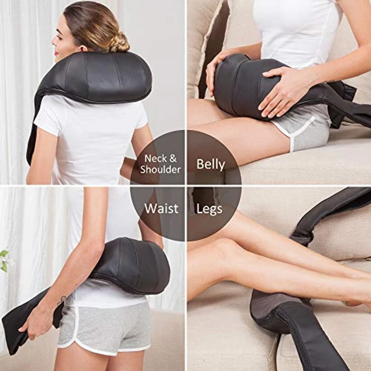 Snailax Kabellos Massagegerät Shiatsu Nackenmassagegerät mit Wärmefunktion, Massagegerät mit 4D-Rotierenden, Muskelentspannung für Nacken Schulter Rücken, Geschenke für Männer/Frauen/Mama/Papa – Bild 5