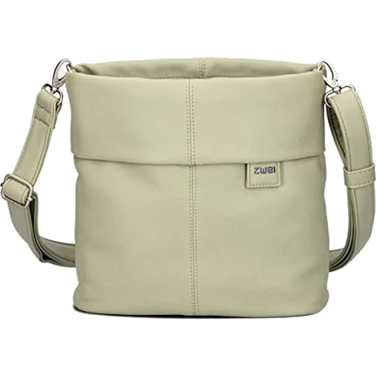 Zwei Mademoiselle M8, Handtasche Umhängetasche aus Kunstleder mit Innenfächern, grün – Bild 3