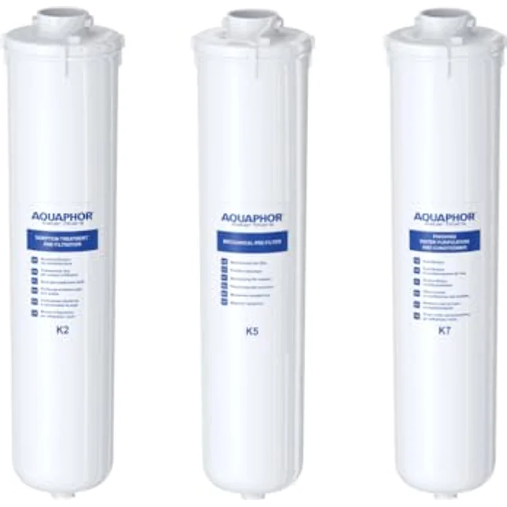 Aquaphor Crystal A Wasserfilter Set K2 - K5 - K7, Keimsperre gegen Bakterien, aktives Chlor, Schwermetalle, Pharmazeutika, Medikamente und Mikroplastik – Bild 2