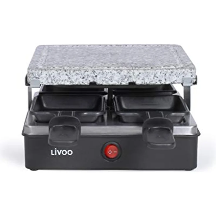 Livoo Raclette-Gerät für 4 Personen, Schwarz-Stein – Bild 2