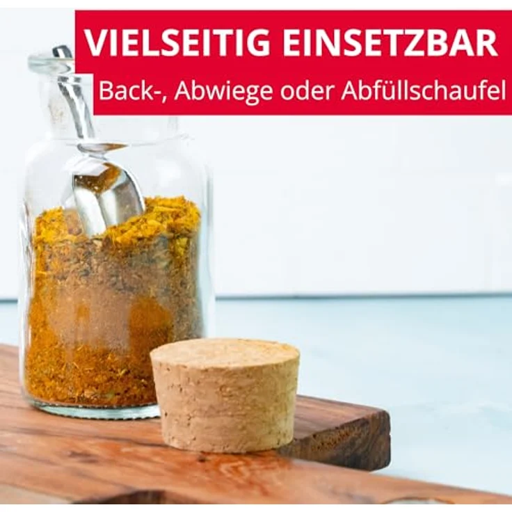 Westmark Gewürzschaufeln Hygia – 6 praktische Mini-Schaufeln zum sauberen Dosieren von trockenen Zutaten – 6 ml, Aluminium – Bild 3