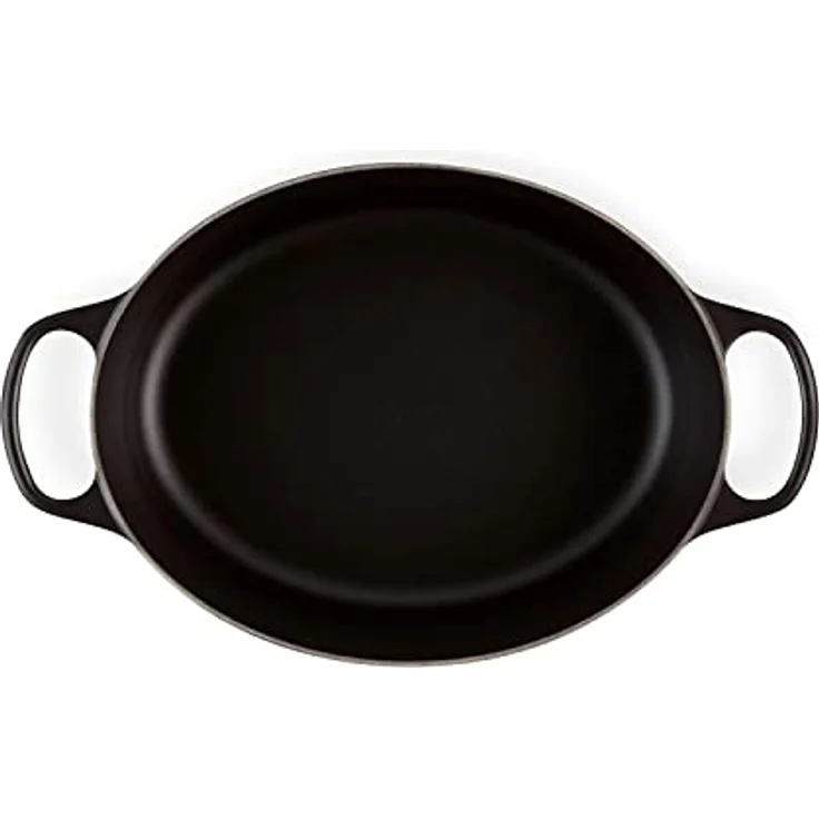 Le Creuset Signature Gusseisen-Bräter mit Deckel, Durchmesser 29 cm, Oval, Für alle Herdarten und Induktion geeignet, Volumen: 4,7 l, schwarz matt  – Bild 6