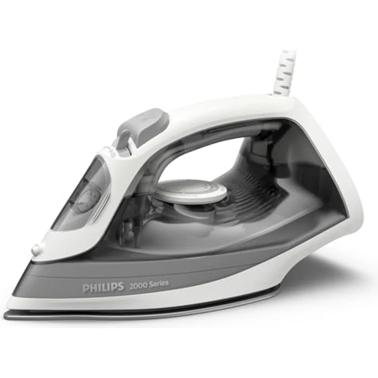 Philips 2000-Serie Dampfbügeleisen - Bis zu 25 g/min Dauerdampf. 2000W. 250 ml Wassertank. Schnelle Entknitterung. 4 Dampfstufen. Keramiksohle. Leichtes Gewicht für Leichtes Bügeln. Grau (DST2020/80) – Bild 1