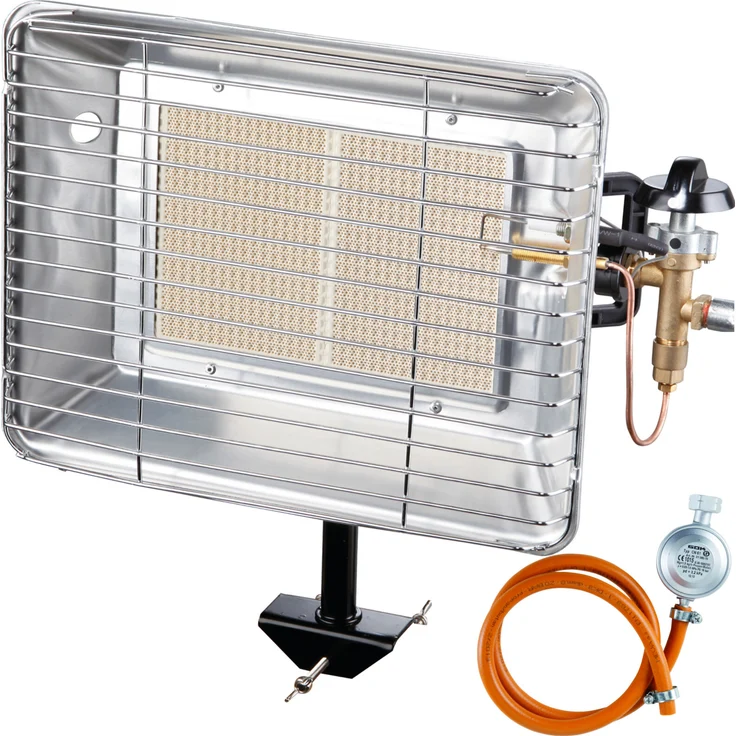 Meva Bri Strahlungsheizelement für Pb LPG Gasflasche, kompakter Radiator mit keramischem Brenner und piezo Zündung