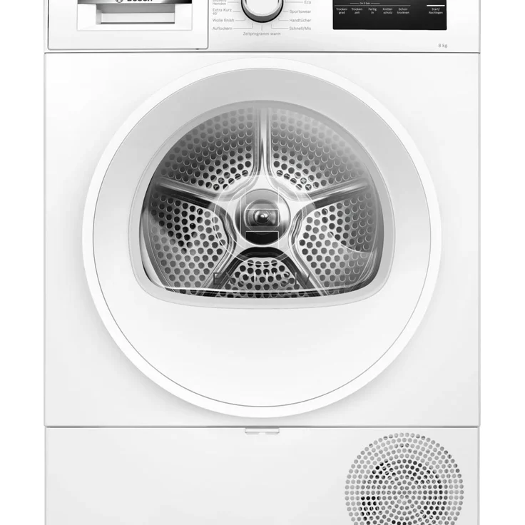 Bosch WTH85V94 Wärmepumpentrockner, 8 kg Kapazität, leise mit 62 dB, Weiß