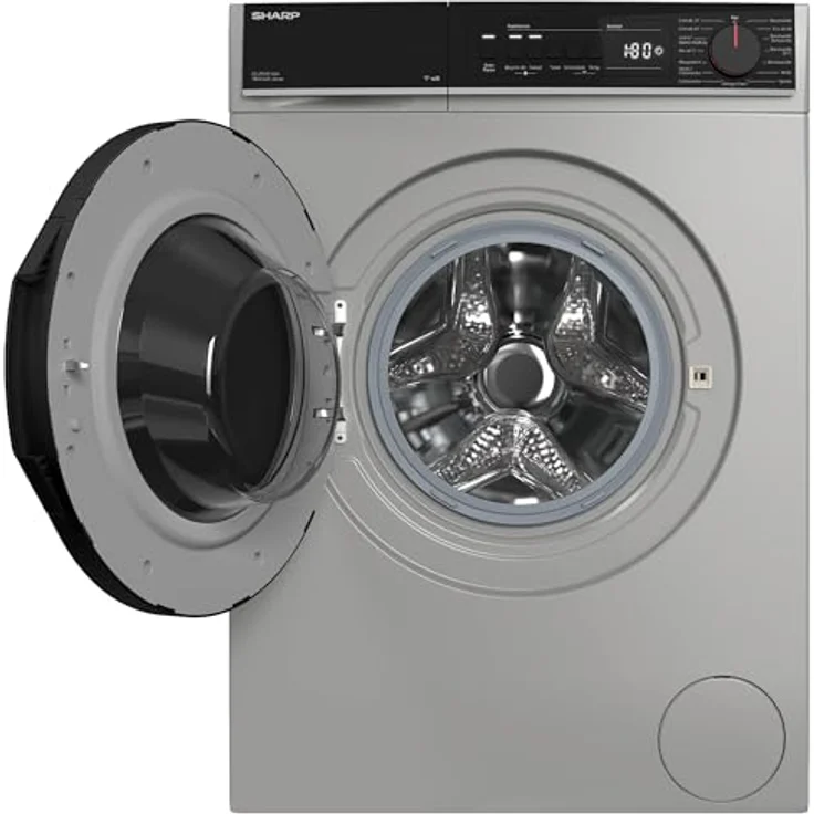 Sharp ES-PRO714SA-DE Waschmaschine, 7kg, 1400 U/min, Silber, SoftTouch-Bedienung, AquaStop, 15 Programme, AllergySmart – Bild 3