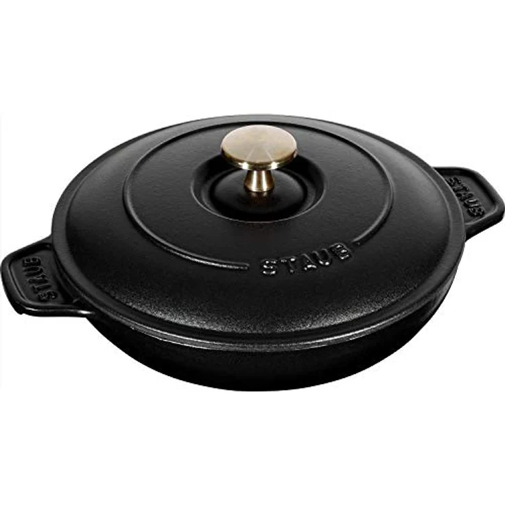 Staub 40509-579-0 Auflaufform, rund 20 cm, 0,75 L mit mattschwarzer lierung im Inneren der Auflaufform, schwarz – Bild 2