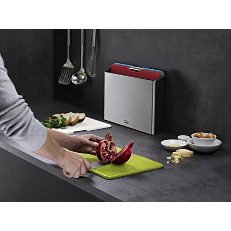 Joseph Joseph Folio Schneidebrett-Set, Stahl, 4-teilig, mehrfarbig, 60213, Edelstahl – Bild 5