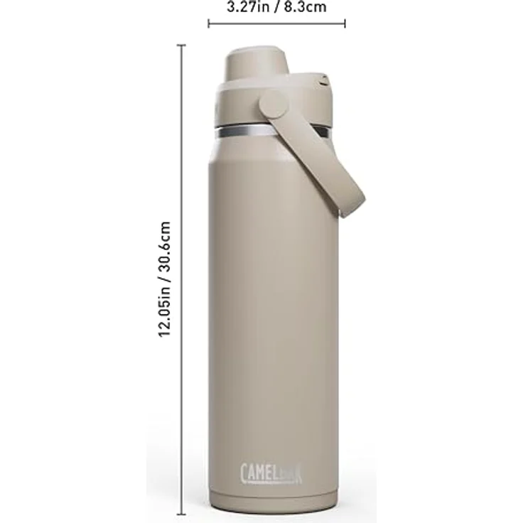 CAMELBAK Thrive Chug Wasserflasche, isolierter Edelstahl, 740 ML, auslaufsicher, leicht zu tragen, Stein – Bild 4