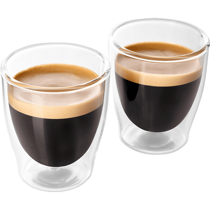 TCHIBO 2er-Set doppelwandige Espresso Gläser, transparent, für aromatischen Kaffeegenuss