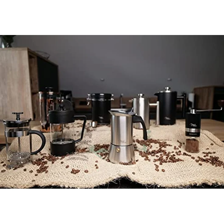 Milu Espressokocher Set 4 Tassen, edelstahl – Bild 6