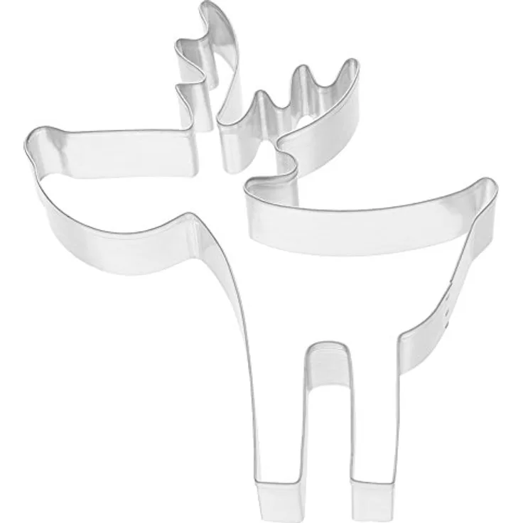 Original Kaiser Plätzchen Ausstecher Rentier 12 cm, Ausstechform für Lebkuchen und Kekse, Edelstahl
