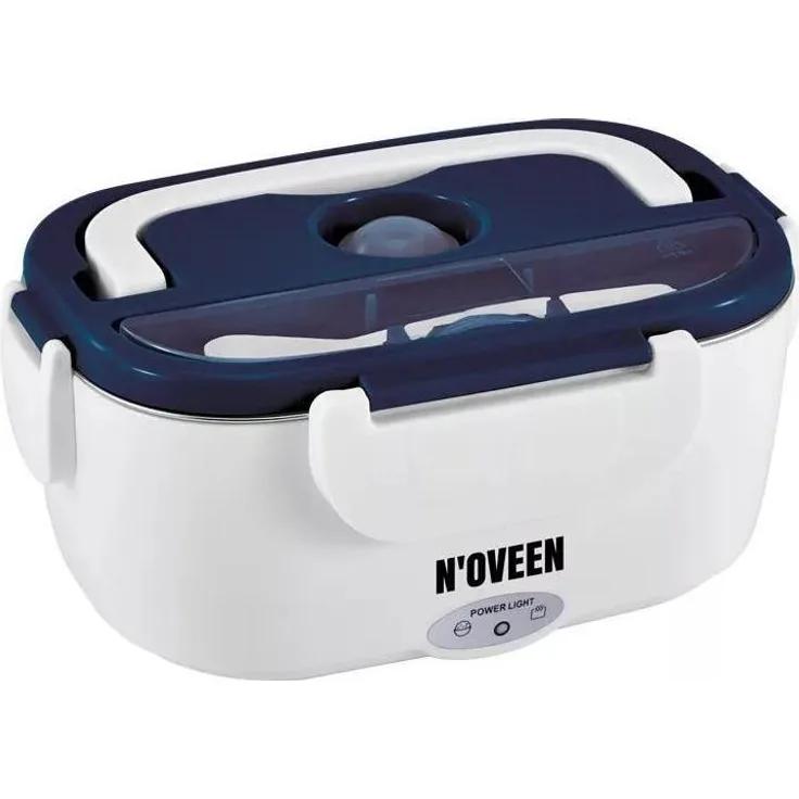 Noveen Elektrische Lunchbox, 1,1 Liter Thermobehälter mit Heizsystem und Warmhaltezeit, Blau