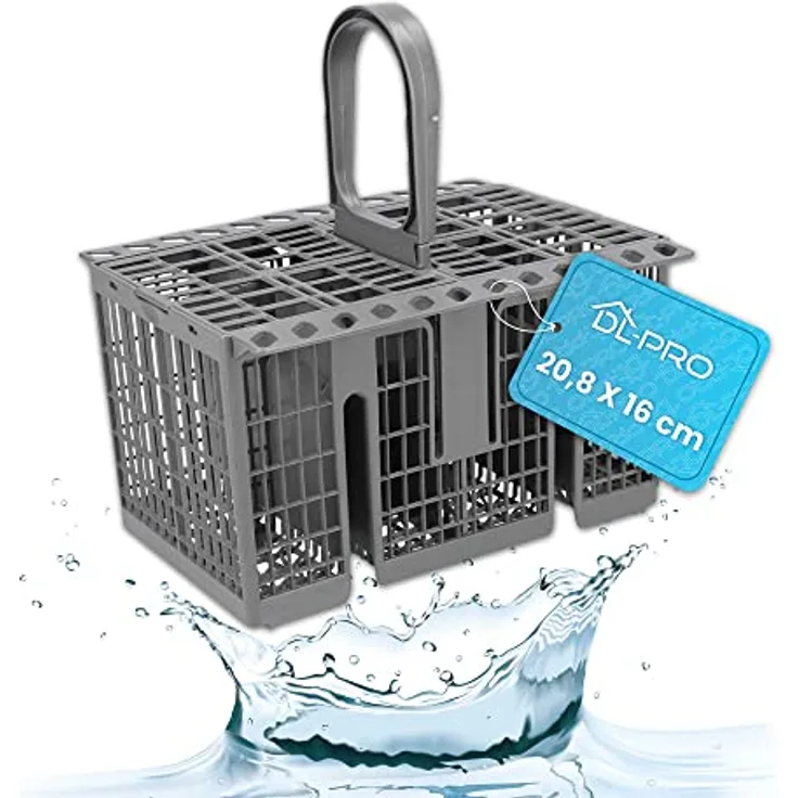 DL-pro Besteckkorb Spülmaschine Universal 20,8x16cm, robustes Design für optimale Besteckreinigung, passend für Whirlpool, Bauknecht, Indesit und Hotpoint
