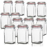BigDean Einmachglas 12x Vorratsgläser 1,1L Deckel & Bügelverschluss Made in Germany, Glas, (12-tlg) Transparent