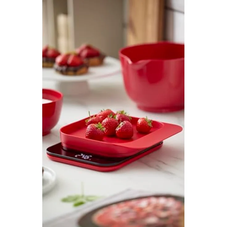 Mepal ROSTI Rührbecher Classic new 1,25l rot, Einzelbild in Rot mit 1,25 l Schüsselkapazität – Bild 2