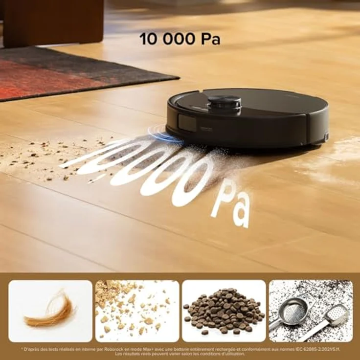 Roborock Saugroboter Q10 VF+, mit Absaugstation RockDock Plus, 10 000 Pa Saugleistung, LiDAR-System, VibraRise 2.0-Wischsystem – Bild 2