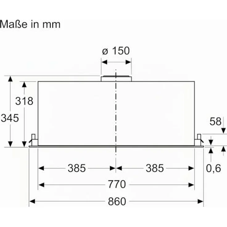 Bosch DLN87AC50, Lüfterbaustein 86 cm aus Edelstahl für flexible Küchenmontage – Bild 3