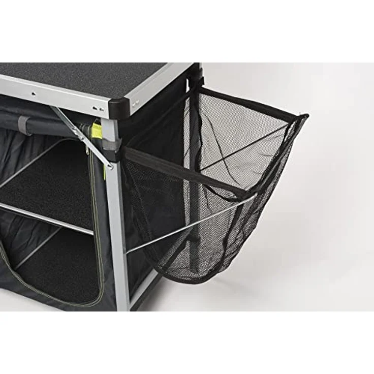 Kampa Profi Campingküche FK0001, XL Arbeitsplatte mit Spülbecken, 2 Fächer und Gewürzregalen, schwarz – Bild 7