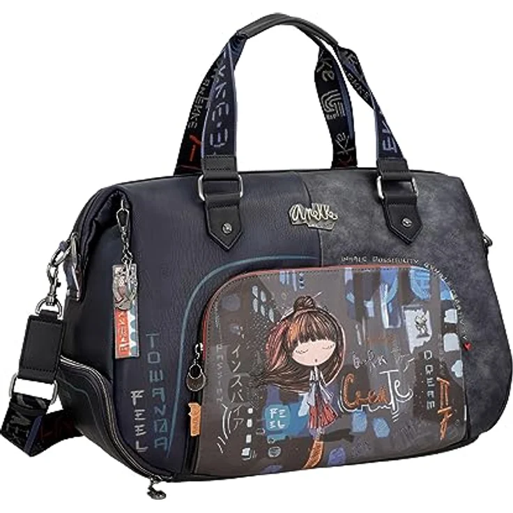 Anekke Contemporary Weekender Reisetasche, 45 cm, blau, 100% Polyurethan, mehrfarbig – Bild 2