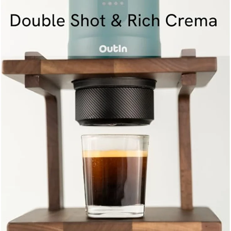 OutIn Nano Basket Plus, Doppel-Espresso-Adapter mit 16-18 g Kapazität, lebensmittelechter Edelstahl, Schwarz – Bild 5