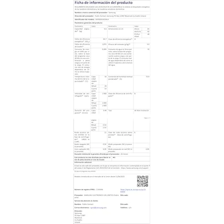 Samsung WW90DG6G94LKU3 Waschmaschine Frontlader, 9 kg, 1400 RPM, Weiß, mit AI Wash und Smart Home Kompatibilität – Bild 5