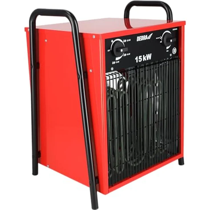 Dedra DED9925, Elektrische Heizung 15kW, roter Konvektor-Raumheizer für Räume bis 150 m², 3 Phasen – Bild 4