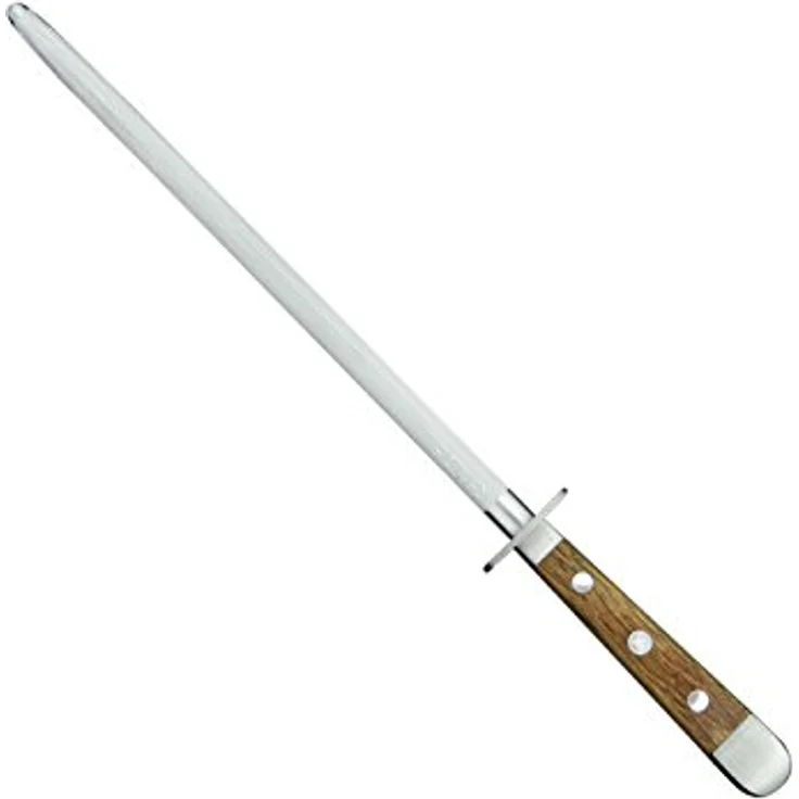Güde Solingen Alpha Fasseiche Wetzstahl, Messerschärfer aus Eichenholz, Braun, Silber – Bild 2