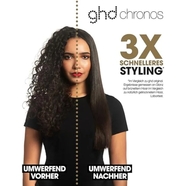 ghd chronos Styler schwarz – professioneller Haarglätter mit neuer HD-Motion-Technologie und der optimalen Stylingtemperatur von 185ºC, 3-mal schneller, – Bild 2