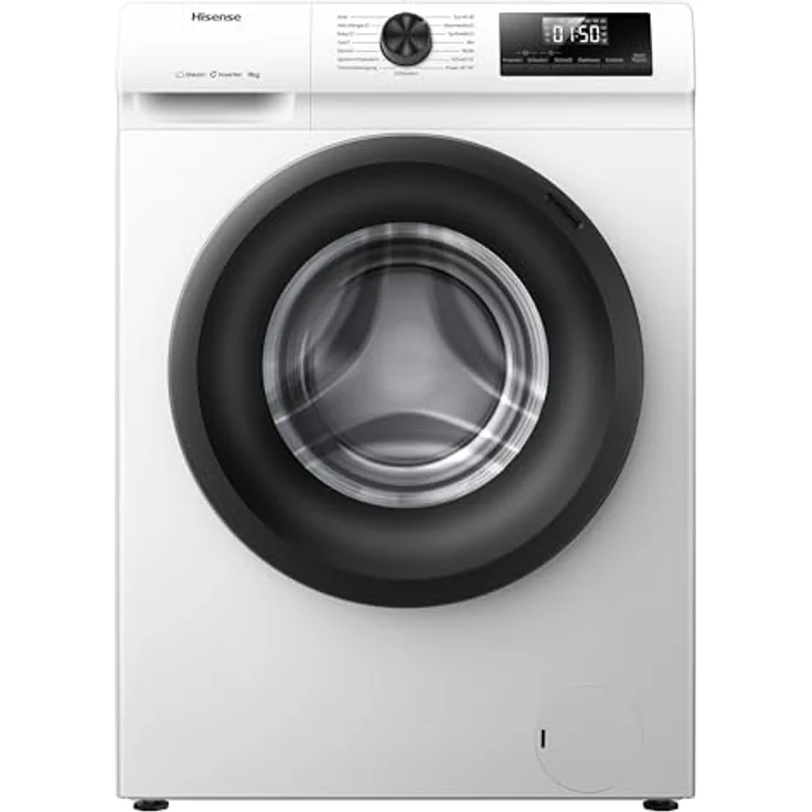 Hisense WF-1-Q-9041-BW, 9 kg Waschmaschine mit Energieeffizienzklasse A, Dampfwäsche und 15-Minuten-Programm, weiß – Bild 3