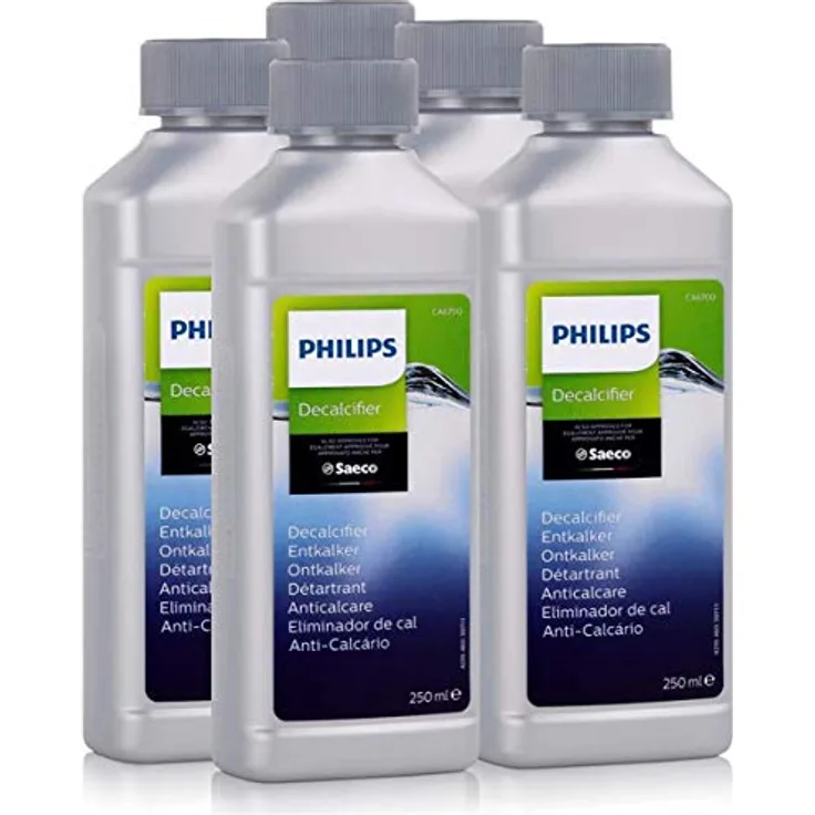 Philips Saeco CA6700/10 Entkalker 250ml, 5er Pack für Kaffeevollautomaten, sicher und einfach in der Anwendung
