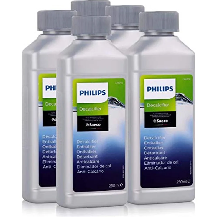 Philips Saeco CA6700/10 Entkalker 250ml, 5er Pack für Kaffeevollautomaten, sicher und einfach in der Anwendung – Bild 1