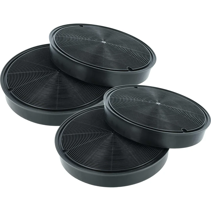 vhbw 4x Aktivkohlefilter Ersatz für Dunstabzugshaube, schwarz, kompatibel mit Zanussi E3CFF62, F196, EFF62, 8718868949578