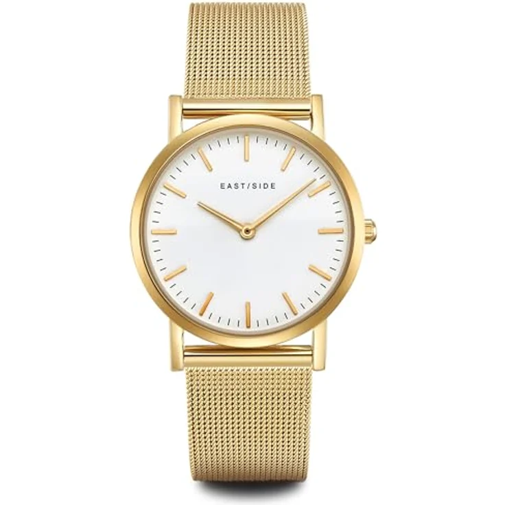 Eastside Damen Uhr analog Japanisches Quarzwerk mit Edelstahl Armband gelbgold 3 ATM10080011, stilvolles Design mit IP-Finish in Gelbgold – Bild 1