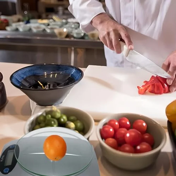 Retoo Digitale Küchenwaage bis zu 5 kg Tragkraft mit leicht ablesbarer LCD-Anzeige, Digitalwaage mit Zuwiegefunktion, Haushaltswaage mit Tara, Feinwaage, Grammwaage, Essenswaage, Silber – Bild 5