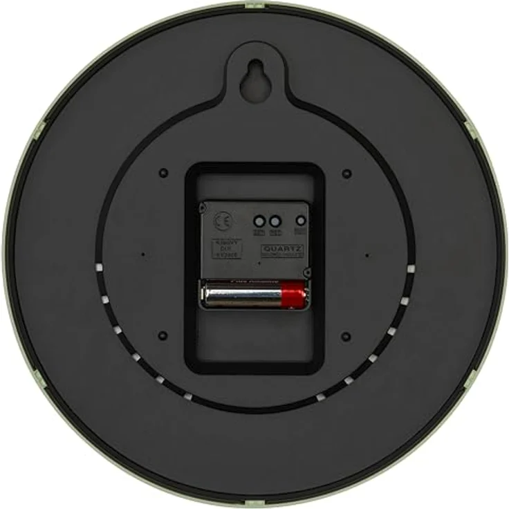 TFA Dostmann Analoge Funk-Wanduhr, 60.3550.04, höchste Genauigkeit, modern, analog, Glasabdeckung, für Büro, zu Hause, Geschenk, 245 x 245 x 42 mm, Mint – Bild 4