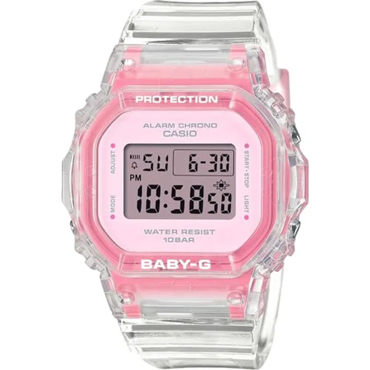 Casio Baby-G Damen-Digitaluhr BGD-565SJ-7ER, Kunststoffgehäuse, pinkes Zifferblatt
