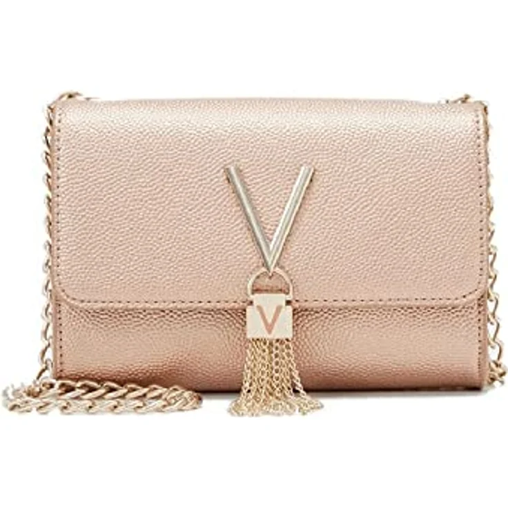 VALENTINO BAGS Umhängetasche DIVINA, Damen Handtasche mit Schnappverschluss, Lederimitat, Kettentasche - Schwarz – Bild 9