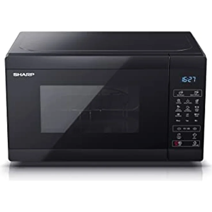 Sharp YC-MG02E-B Mikrowelle mit Grill, Standgerät, 20 Liter Garraum, 800 Watt, schwarz – Bild 5