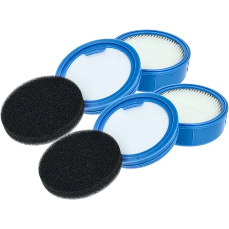 VHBW 2x HEPA-Filter & 4x Vorfilter, Hochwertiges Filter-Set für AEG ASKW5, 7000 Staubsauger, schwarz/weiß – Bild 1