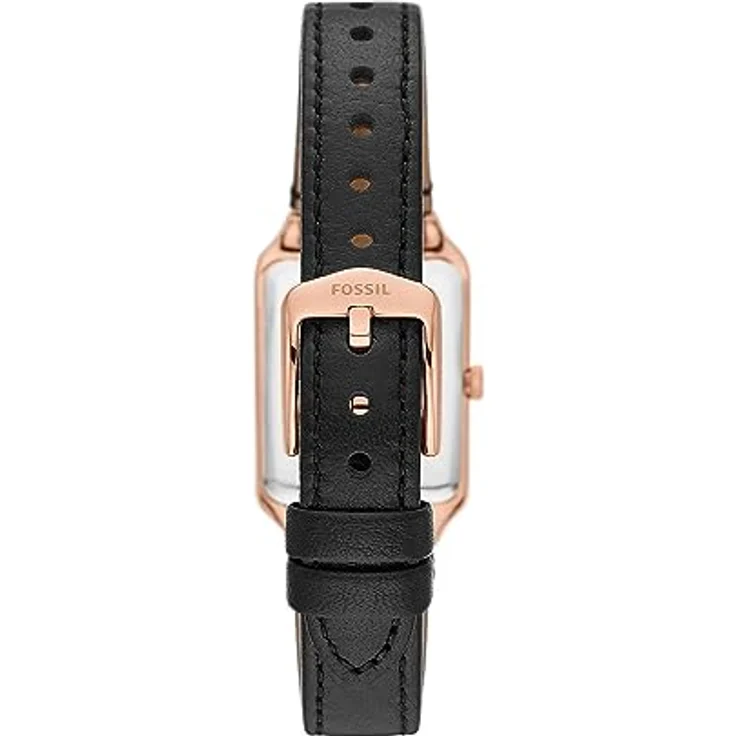 Fossil Damenuhr Raquel quarz/3-Zeiger datum Uhrwerk 23mm Gehäusegröße mit einem litehide™ Lederarmband ES5310 – Bild 3