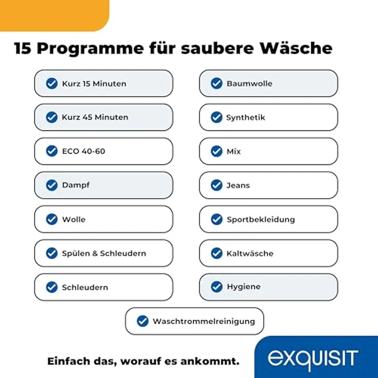 Exquisit LTO1207-030A, Toplader Waschmaschine 7,5 kg, Energieklasse A, 1200 U/Min, weiß, Startzeitvorwahl, Kurzprogramm – Bild 6